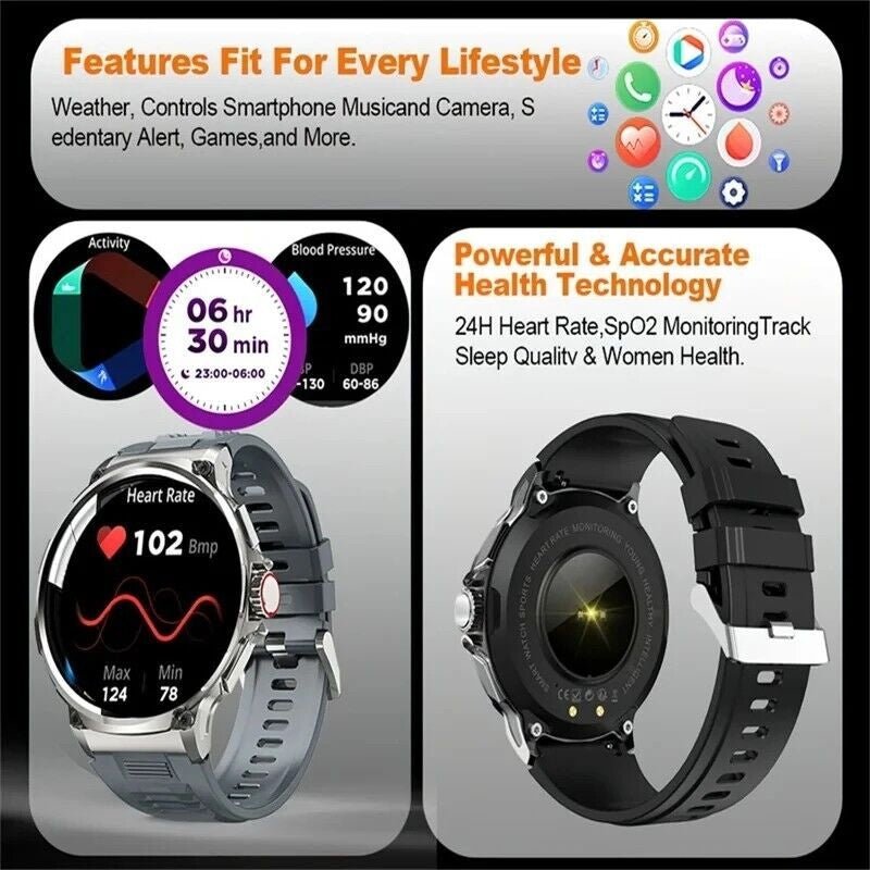 1.85" Ultra HD Smartwatch GPS Bluetooth Call Health Monitoring Watch Gym Gift1.85" Ultra HD Smartwatch GPS Bluetooth Call Health Monitoring Watch Gym Gift