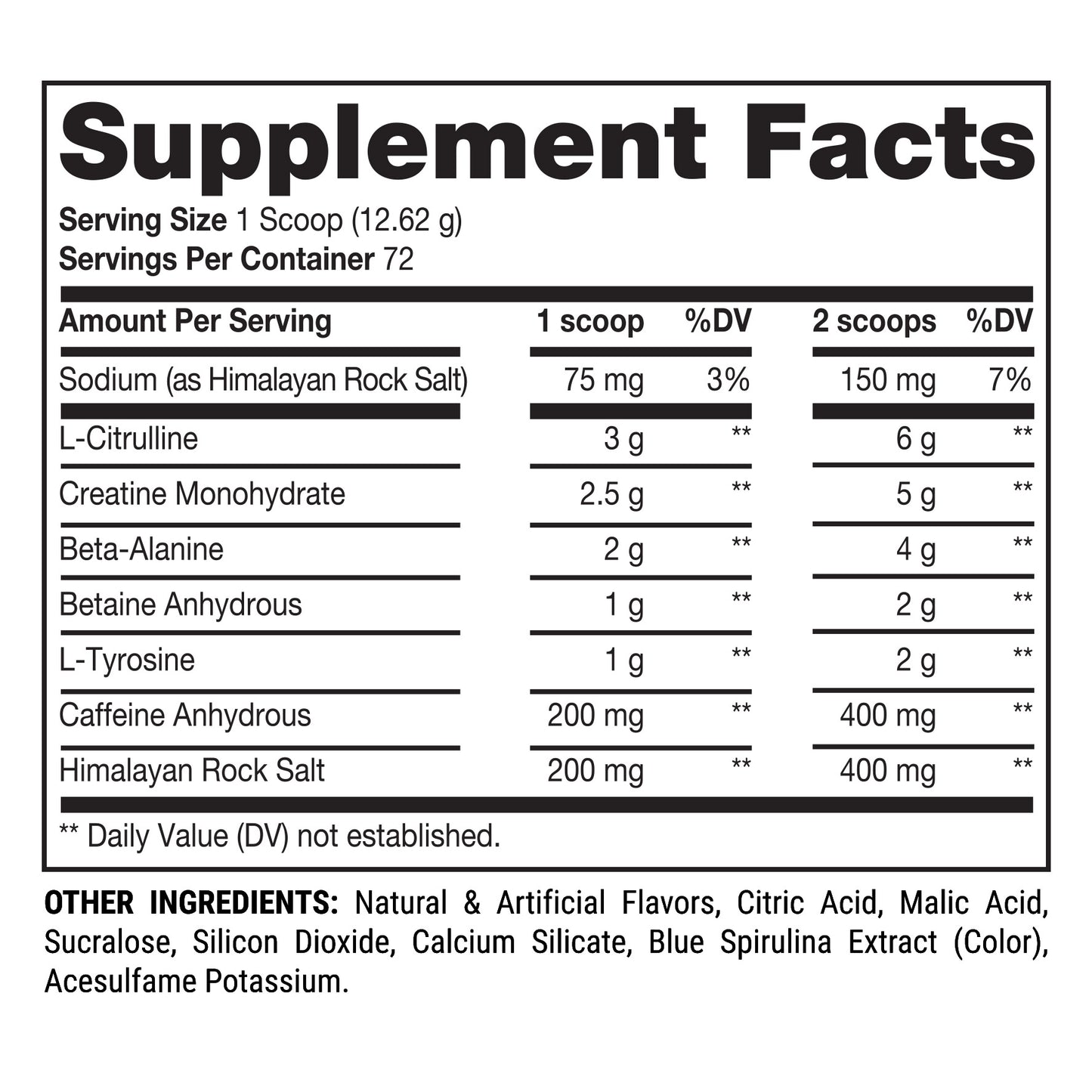 Mr. Hyde Signature Pre-Workout Blue Razz with Creatine, 72 Servings