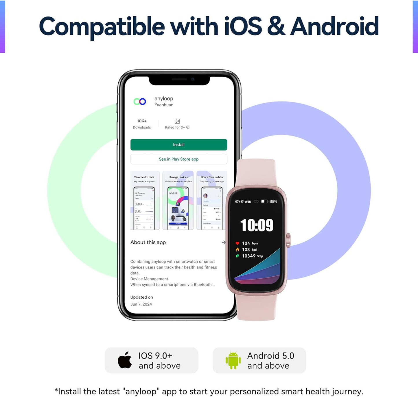 Health Fitness Tracker, 24/7 Heart Rate/Spo2/Sleep Monitor, Activity Trackers & Smart Watches with Step Calorie Counter Pedometer, 21-Day Battery, IP68 Waterproof Fitness Watches for Women Men