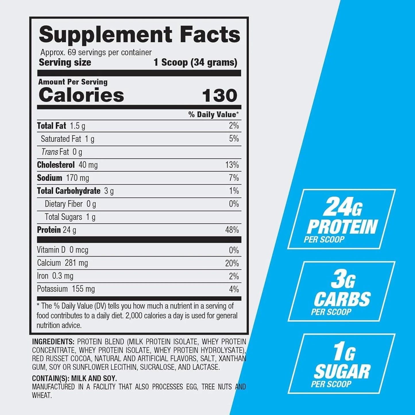 Best Protein Powder, 100% Whey Blend for Muscle Growth & Recovery, Vanilla Swirl, 5 Lbs (72 Servings)