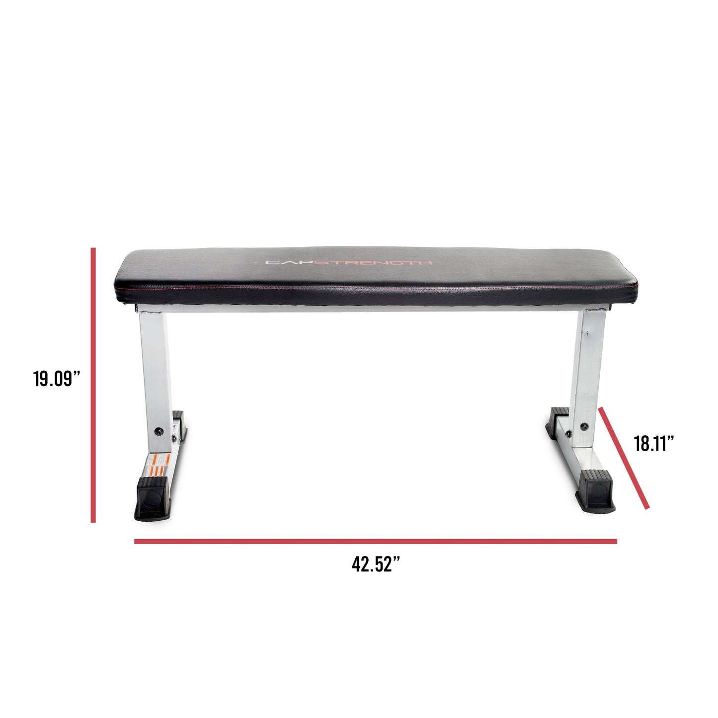 Strength Flat Utility Weight Bench (600 Lb Weight acity), Red
