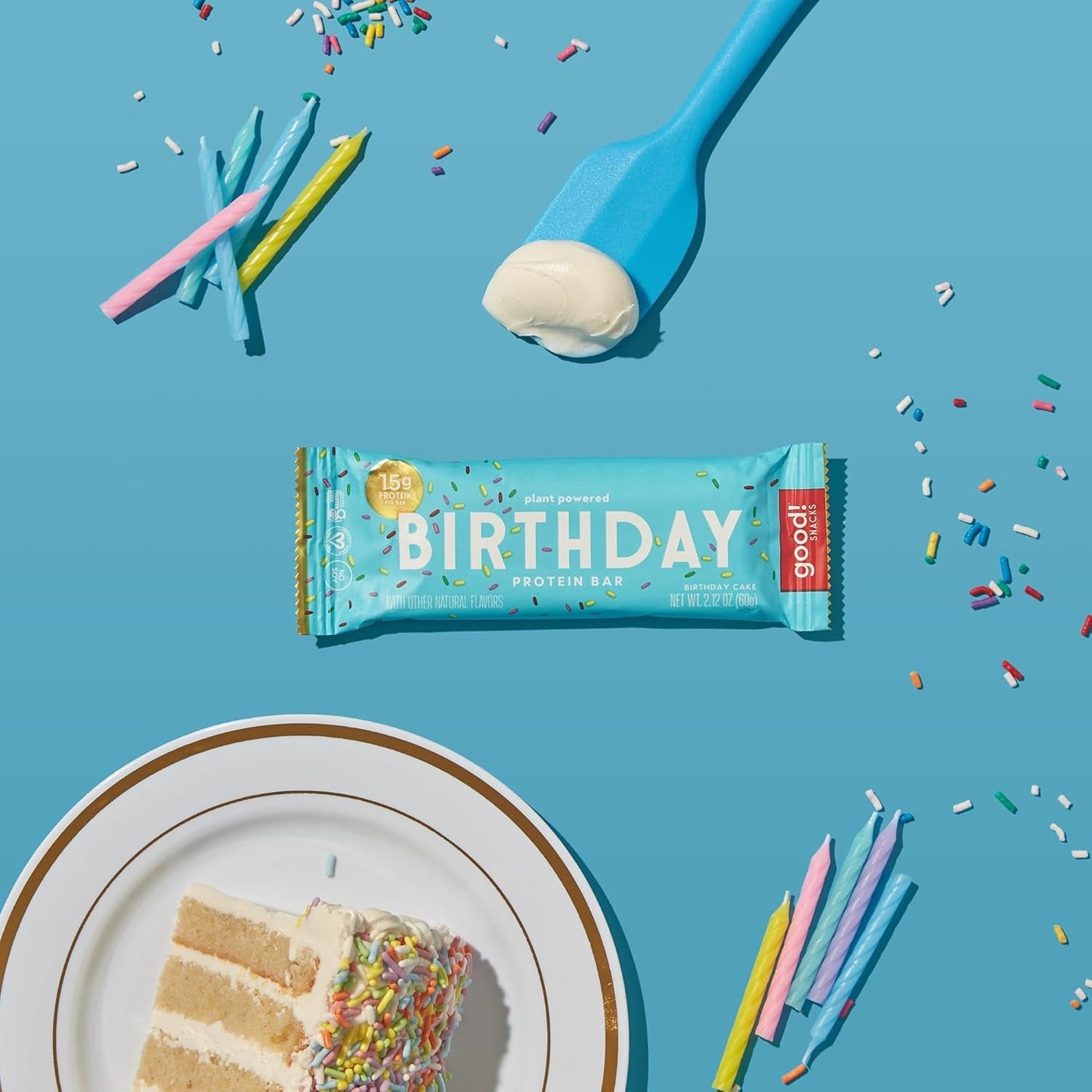 Snacks Birthday Cake Vegan Protein Bar, Soy & Gluten Free, Plant Based, Low Sugar, 15G Clean Protein, Natural Healthy Superfood Snack, Kosher Friendly, for Athletes & Active Lifestyles, 12 BarsSnacks Birthday Cake Vegan Protein Bar, Soy & Gluten Free, Plant Based, Low Sugar, 15G Clean Protein, Natural Healthy Superfood Snack, Kosher Friendly, for Athletes & Active Lifestyles, 12 Bars