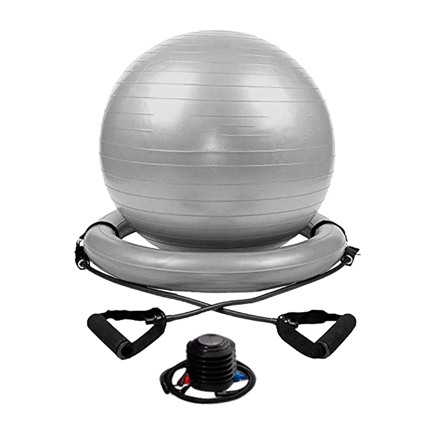 Yoga Ball Chair Kit PVC Heavy Duty Universal with Pump with Inflatable Base-Nature Fitness