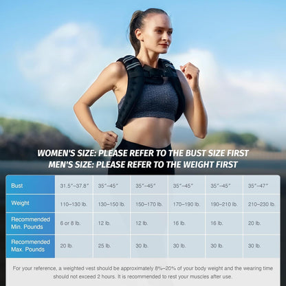 Weighted Vest, 20Lb Weight Vest-Reflectiv