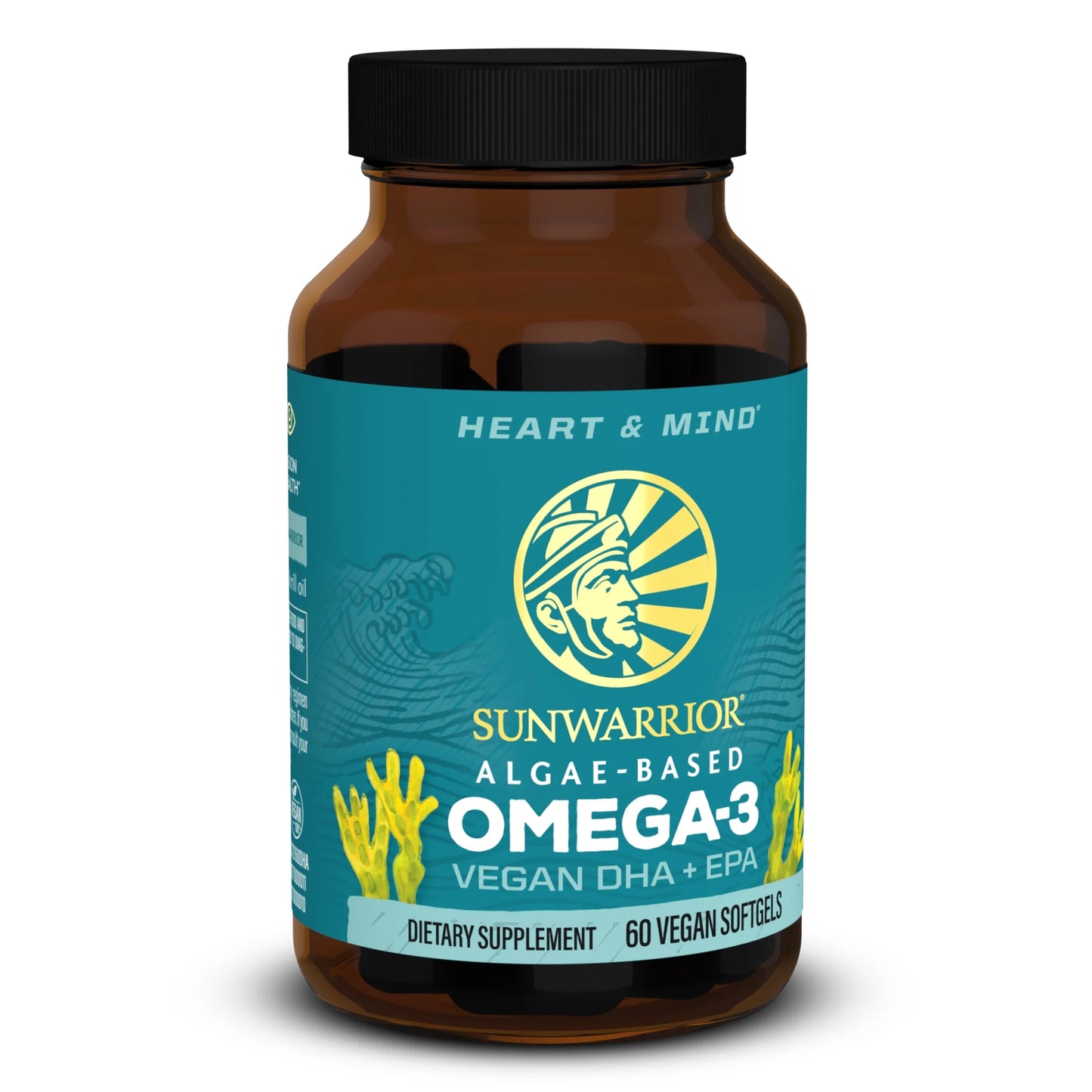 Vegan Omega 3 Fish Oil Supplement | Omega 3 DHA & EPA for Brain and Heart Support, 60Ct