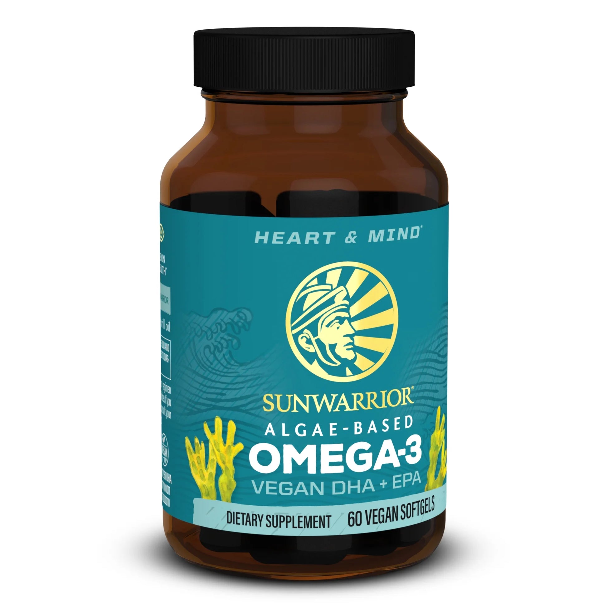 Vegan Omega 3 Fish Oil Supplement | Omega 3 DHA & EPA for Brain and Heart Support, 60Ct
