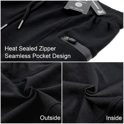 Men'S Sidelock Gym Workout Running Sport Shorts with Zipper Pockets