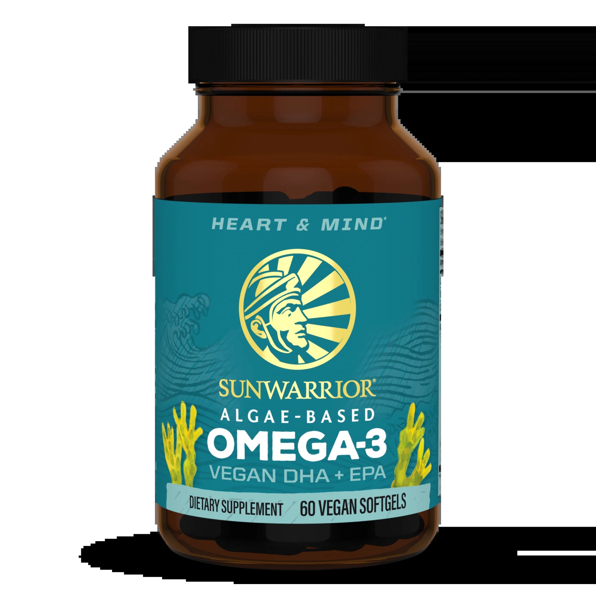 Vegan Omega 3 Fish Oil Supplement | Omega 3 DHA & EPA for Brain and Heart Support, 60Ct