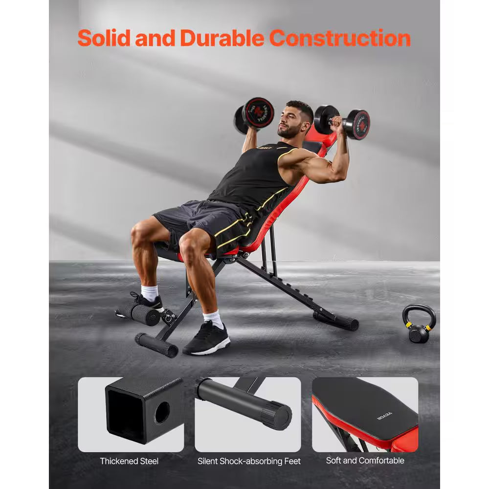 Weight Bench, 660 Lbs. Adjustable Weight Bench Press for Full Body Workout, Exercise Sit up Bench for Home Gym