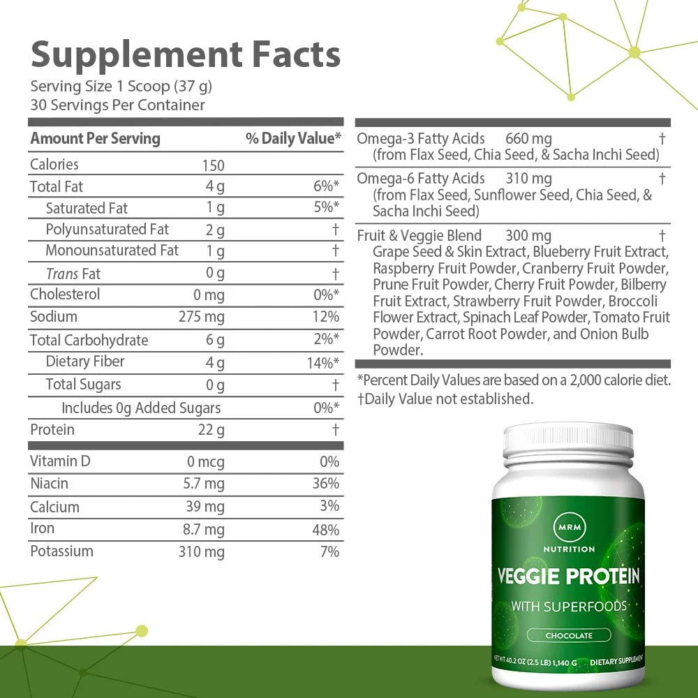 All Natural Veggie Protein, Chocolate, 2.5 Pound