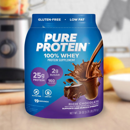 100% Whey Protein Powder, Rich Chocolate, 25G Protein, 1.75 Lb100% Whey Protein Powder, Rich Chocolate, 25G Protein, 1.75 Lb - Nature Fitness
