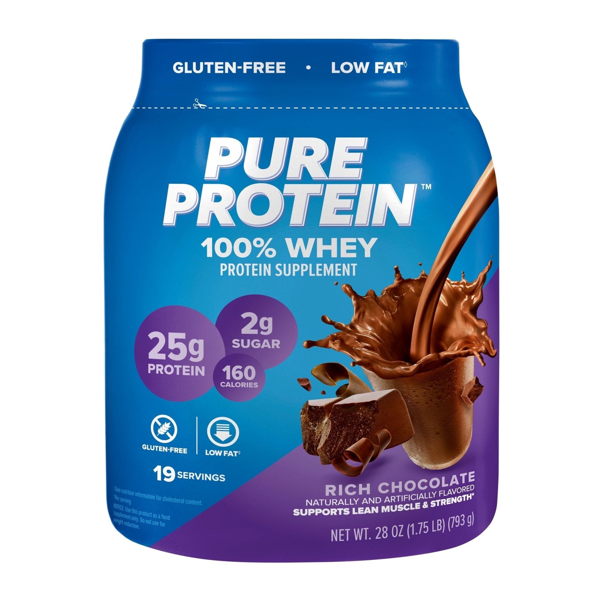 100% Whey Protein Powder, Rich Chocolate, 25G Protein, 1.75 Lb100% Whey Protein Powder, Rich Chocolate, 25G Protein, 1.75 Lb - Nature Fitness