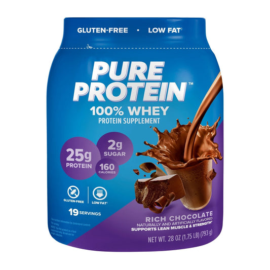100% Whey Protein Powder, Rich Chocolate, 25G Protein, 1.75 Lb100% Whey Protein Powder, Rich Chocolate, 25G Protein, 1.75 Lb - Nature Fitness