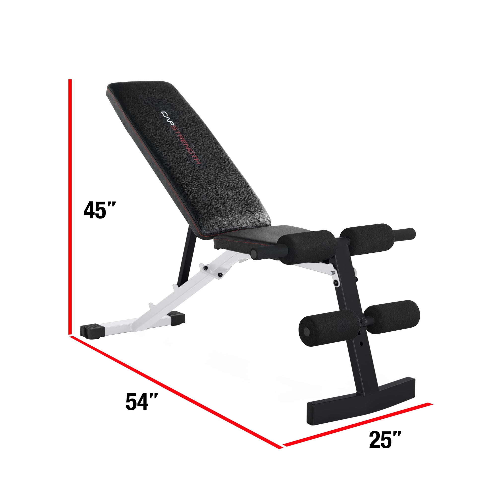 Strength Adjustable FID Weight Bench (600 Lb Weight acity), White