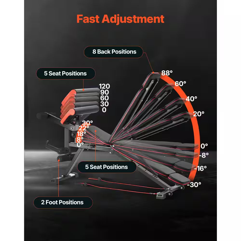 Weight Bench, 800 Lbs. Adjustable Weight Bench Press for Full Body Workout, Exercise Sit up Bench, with Leg Extension