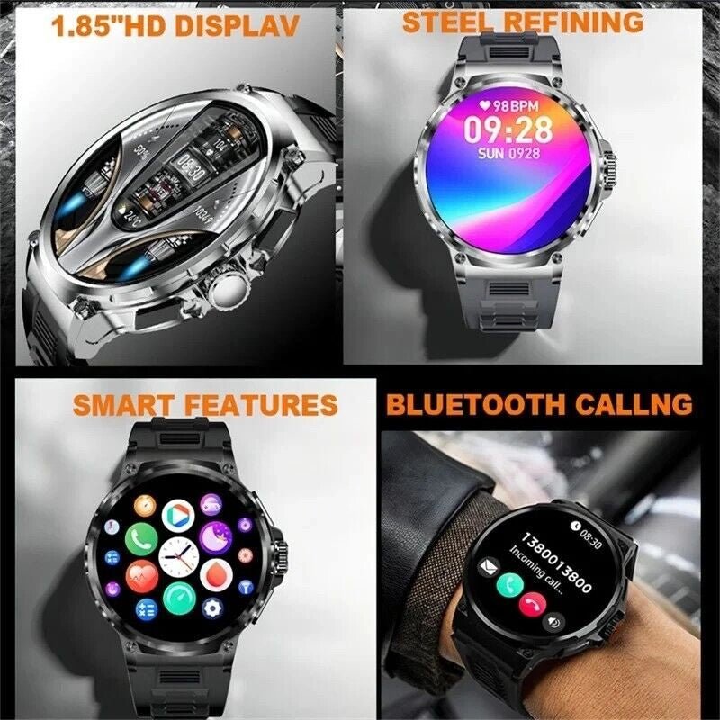 1.85" Ultra HD Smartwatch GPS Bluetooth Call Health Monitoring Watch Gym Gift1.85" Ultra HD Smartwatch GPS Bluetooth Call Health Monitoring Watch Gym Gift