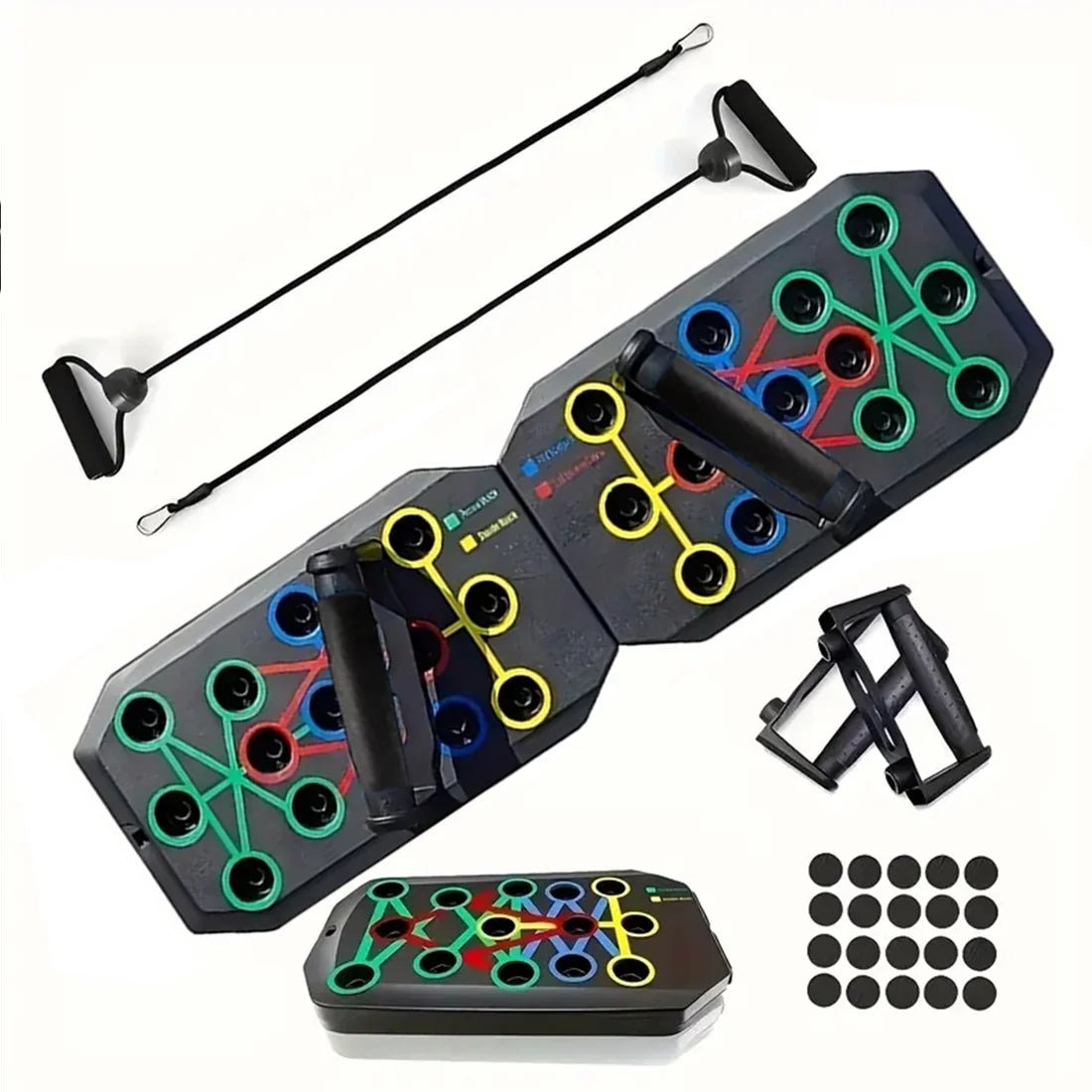 2 - 1 Multifunctional Folding Push up Board, Portable Folding 28 in 1 Home and Gym Exercise Equipment, Suitable for Chest and Back Exercises, Fitness Strength Training Stand2 - 1 Multifunctional Folding Push up Board, Portable Folding 28 in 1 Home and Gym Exercise Equipment, Suitable for Chest and Back Exercises, Fitness Strength Training Stand