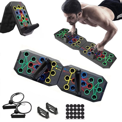 2 - 1 Multifunctional Folding Push up Board, Portable Folding 28 in 1 Home and Gym Exercise Equipment, Suitable for Chest and Back Exercises, Fitness Strength Training Stand2 - 1 Multifunctional Folding Push up Board, Portable Folding 28 in 1 Home and Gym Exercise Equipment, Suitable for Chest and Back Exercises, Fitness Strength Training Stand