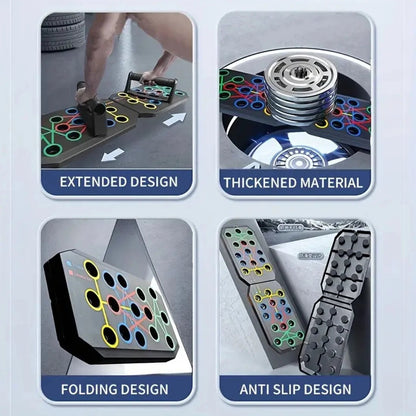 2 - 1 Multifunctional Folding Push up Board, Portable Folding 28 in 1 Home and Gym Exercise Equipment, Suitable for Chest and Back Exercises, Fitness Strength Training Stand2 - 1 Multifunctional Folding Push up Board, Portable Folding 28 in 1 Home and Gym Exercise Equipment, Suitable for Chest and Back Exercises, Fitness Strength Training Stand