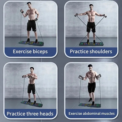 2 - 1 Multifunctional Folding Push up Board, Portable Folding 28 in 1 Home and Gym Exercise Equipment, Suitable for Chest and Back Exercises, Fitness Strength Training Stand2 - 1 Multifunctional Folding Push up Board, Portable Folding 28 in 1 Home and Gym Exercise Equipment, Suitable for Chest and Back Exercises, Fitness Strength Training Stand