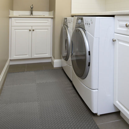 (2 Pack) 22.3" X 22.3" Gray Foam Interlocking Floor Mats, 6 Piece(2 Pack) 22.3" X 22.3" Gray Foam Interlocking Floor Mats, 6 Piece