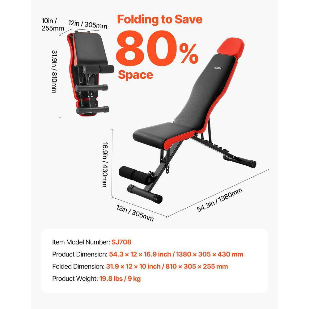 Weight Bench, 660 Lbs. Adjustable Weight Bench Press for Full Body Workout, Exercise Sit up Bench for Home Gym