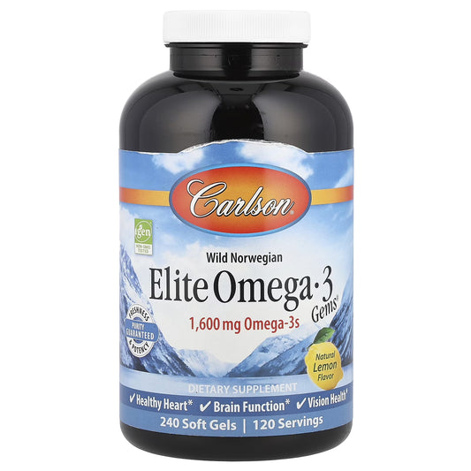 Elite Omega-3 Fish Oil Gems Softgels, 1250 Mg, 240 Ct