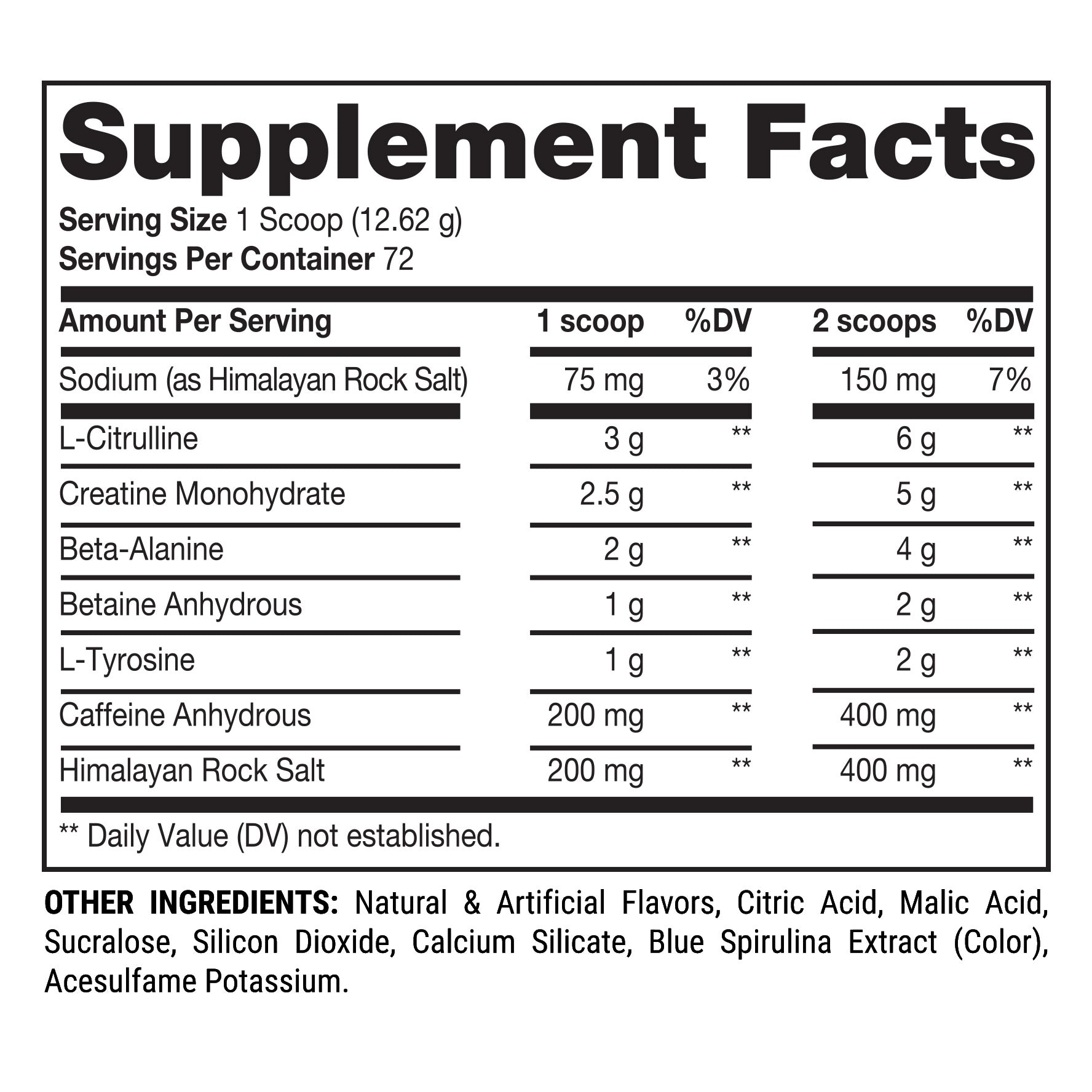 Mr. Hyde Signature Pre-Workout Blue Razz with Creatine, 72 Servings