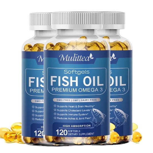 (3 Pack)Fish Oil Omega 3 Supplements - Supports Heart Health, 1000 Mg Fish Oil, Omega - 3, EPA&DHA,120 Softgels(3 Pack)Fish Oil Omega 3 Supplements - Supports Heart Health, 1000 Mg Fish Oil, Omega - 3, EPA&DHA,120 Softgels