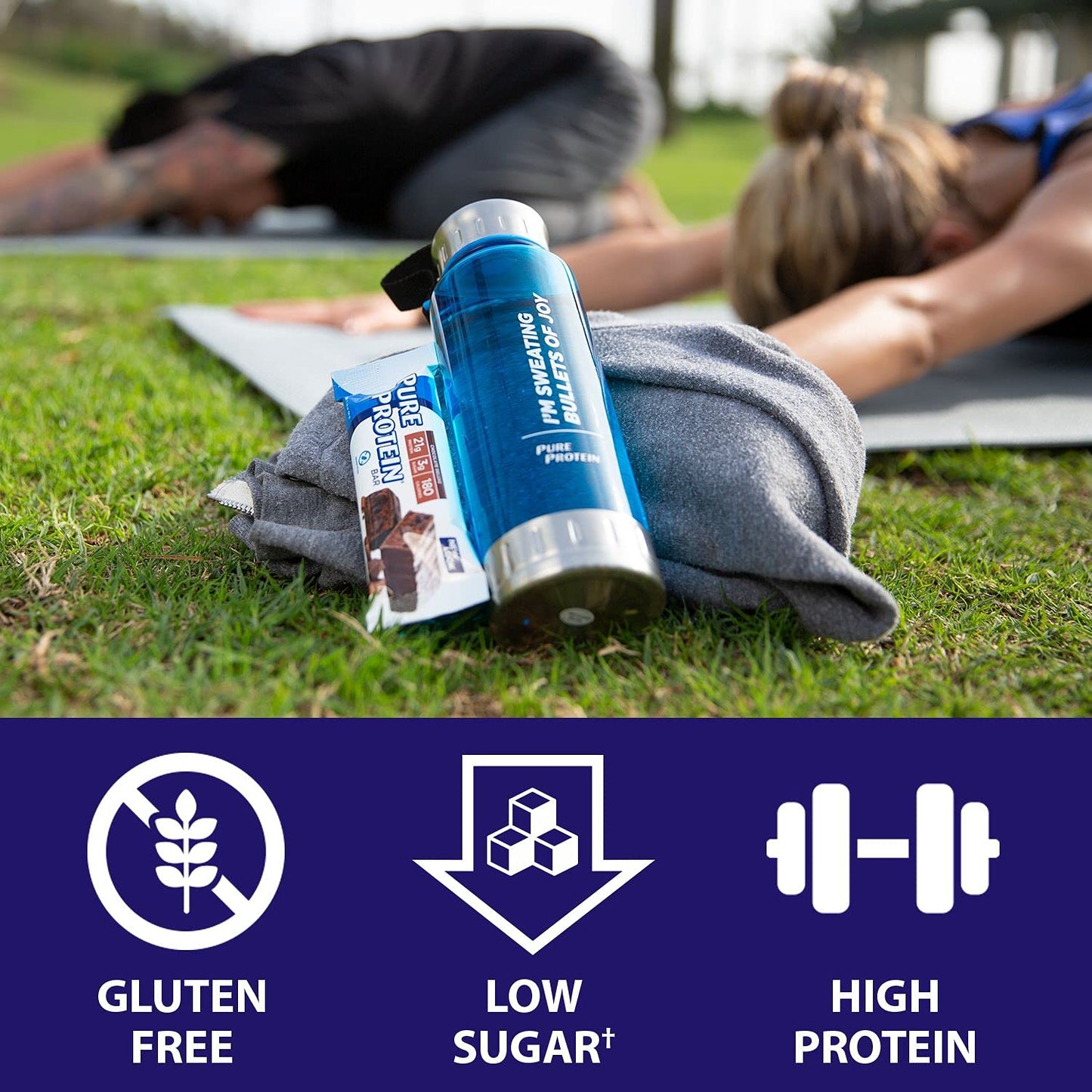 Bars, High Protein, Nutritious Snacks to Support Energy, Low Sugar, Gluten Free, Peanut Butter Lovers Variety Pack, 1.76 Oz, Pack of 18