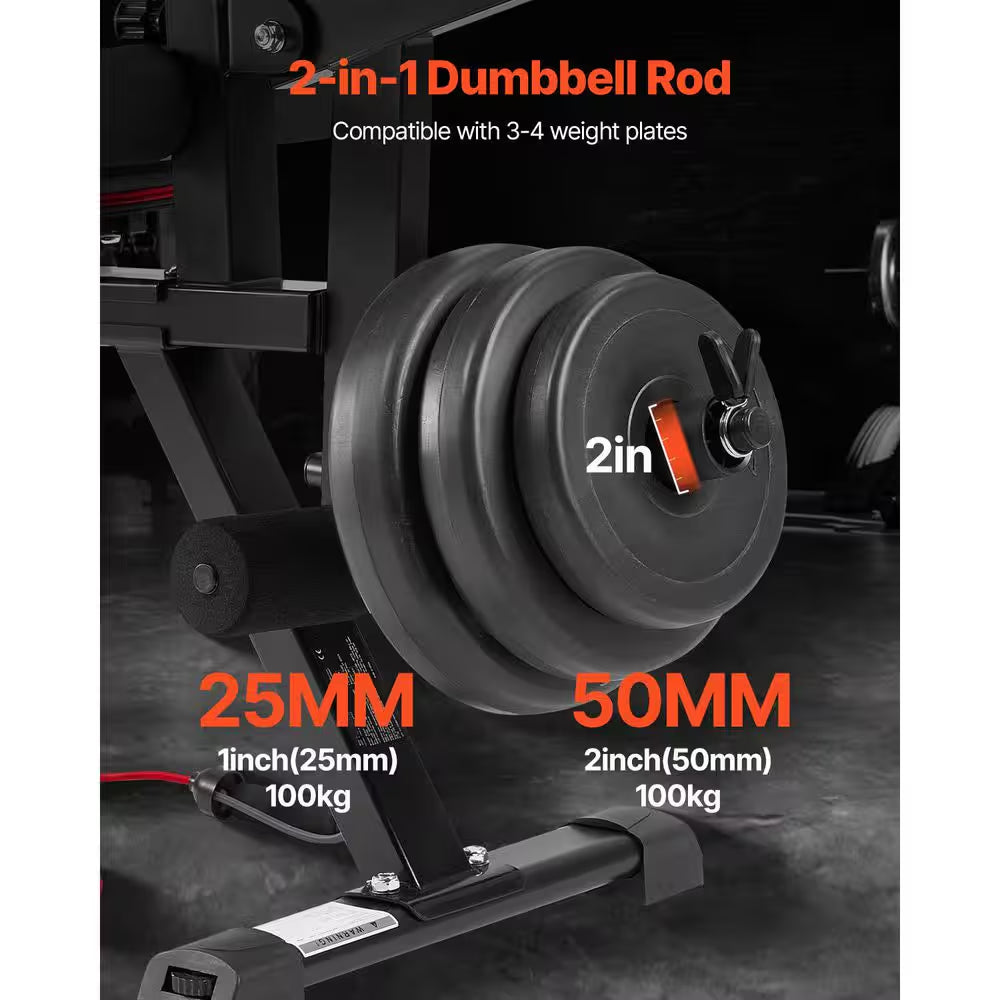 Weight Bench, 800 Lbs. Adjustable Weight Bench Press for Full Body Workout, Exercise Sit up Bench, with Leg Extension