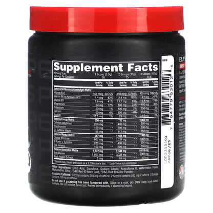 E.S.P. Extreme Energy Stimulant Pre-Workout, Watermelon, 10 Oz (275 G)