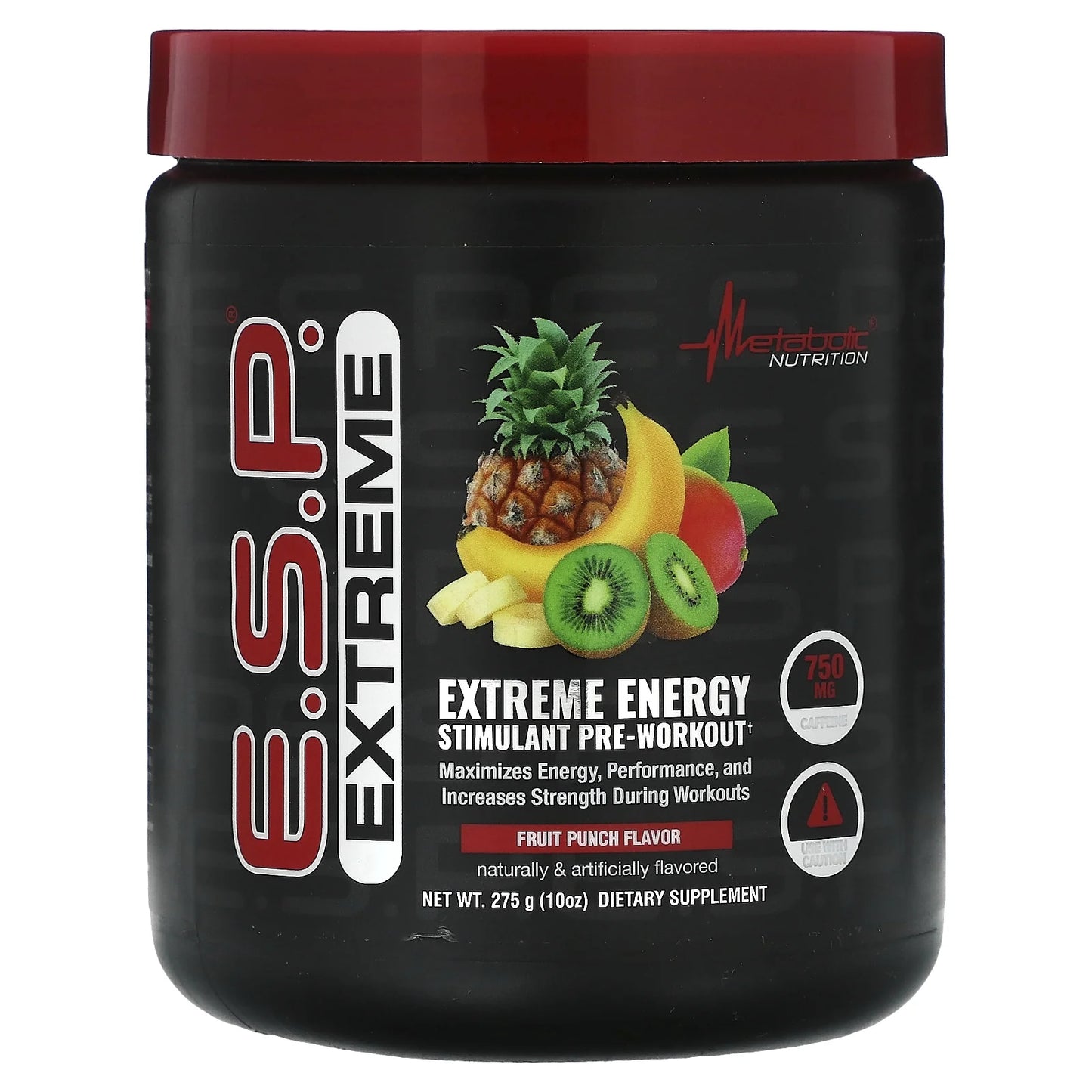 E.S.P. Extreme Energy Stimulant Pre-Workout, Fruit Punch, 10 Oz (275 G)