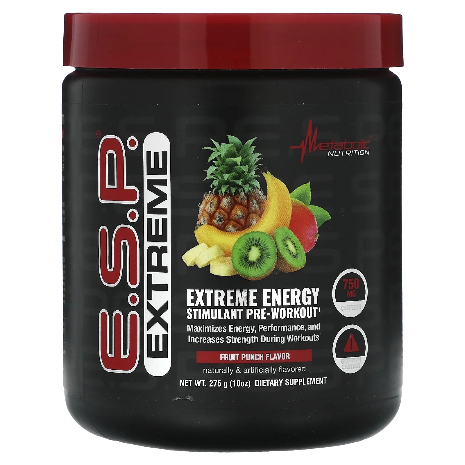 E.S.P. Extreme Energy Stimulant Pre-Workout, Fruit Punch, 10 Oz (275 G)