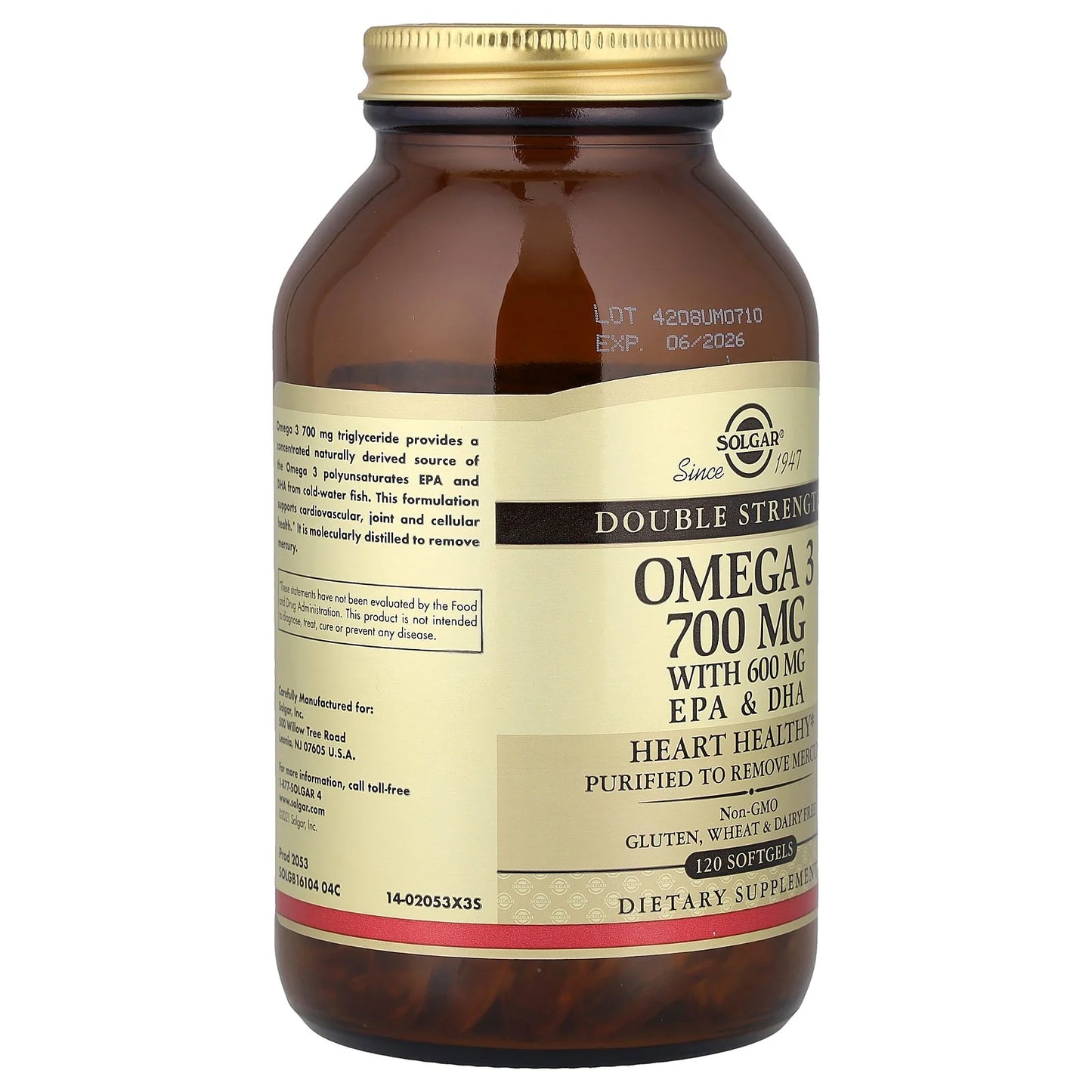Omega-3 EPA & DHA, 700Mg, 120Ct