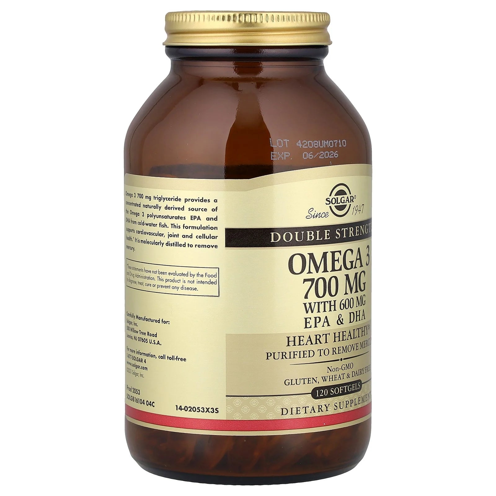 Omega-3 EPA & DHA, 700Mg, 120Ct