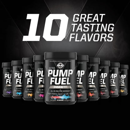 Sports Ultra Pump Fuel - Pre Workout Drink Mix - Energy, Strength, Endurance, Muscle Pumps and Recovery - Complex Carbohydrates and Amino Energy - Island Punch (30 Servings)