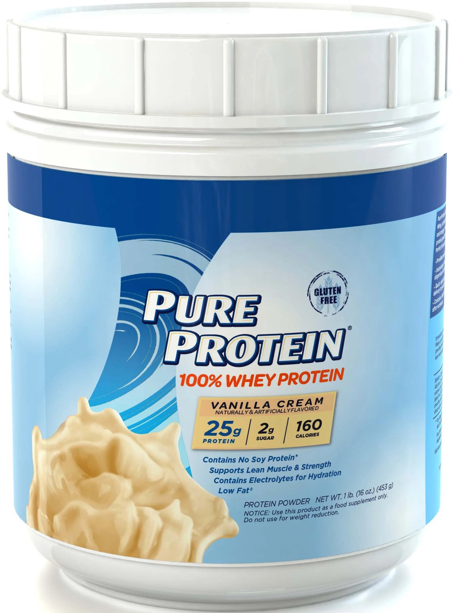 (2 Pack)  100% Whey Protein Powder, Vanilla Cream, 25G Protein, 1 Lb