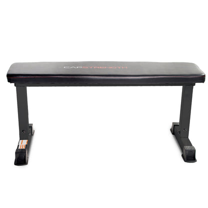Strength Flat Utility Weight Bench (600 Lb Weight acity), Black