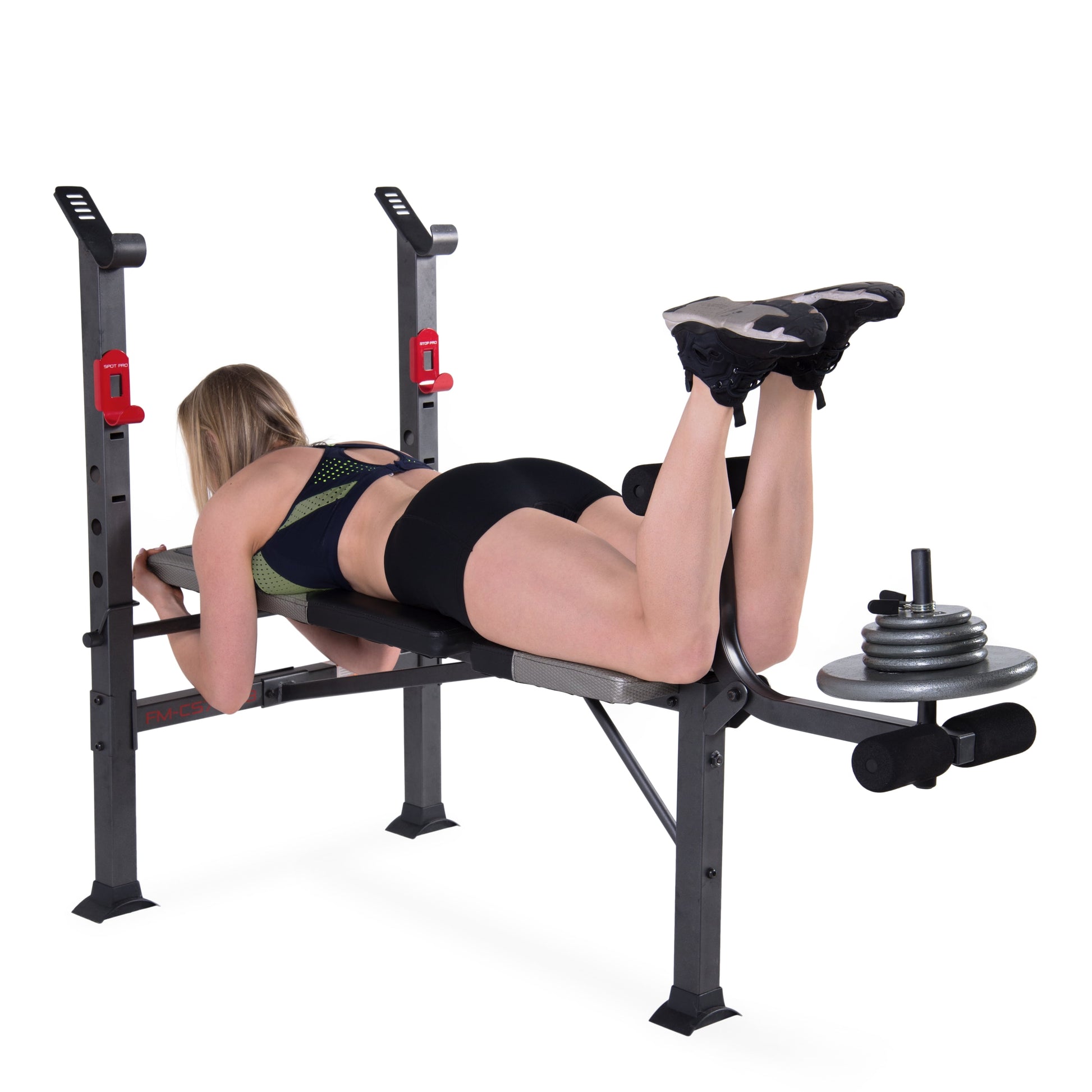 Strength Standard Weight Bench with Leg Developer, 150Lb Upright Weight acity