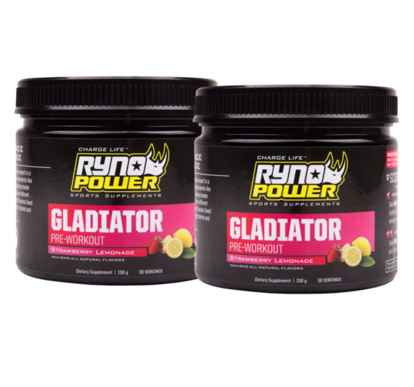 Gladiator Pre-Workout Drink Mix - Strawberry Lemonade, 30 Servings