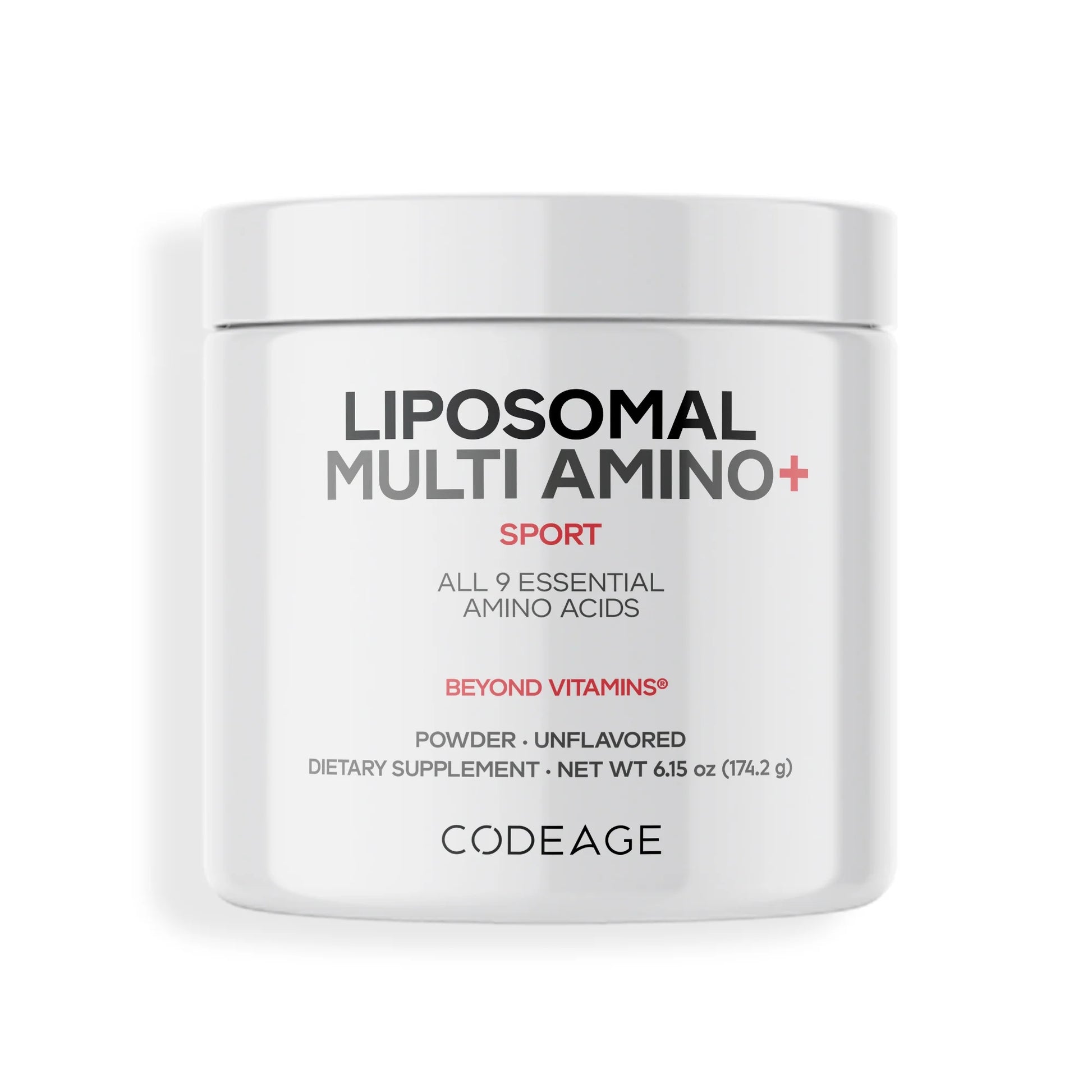 Multi Amino+ Powder, Liposomal EAA + Branched-Chain Amino Acid Powder Supplement, 6.15 Oz