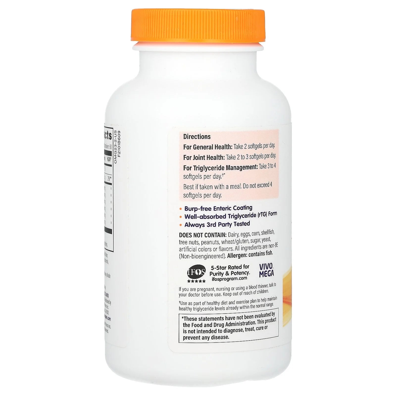 Ultra Concentrated Omega-3 Softgels, 1105 Mg, 60 Ct