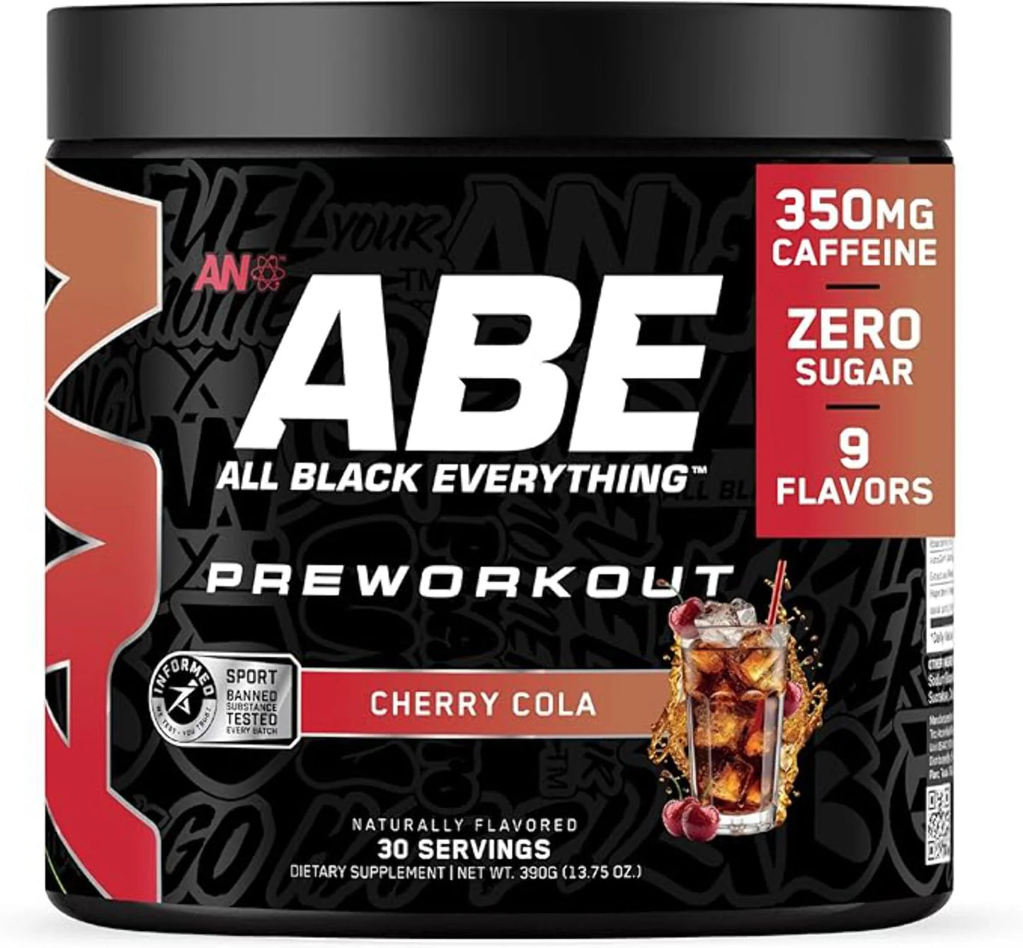 Pre Workout Powder - All Black Everything Pre Workout Energy Drink with Citrulline Malate & Beta Alanine | for Pump, Energy, Performance (30 Servings) (Bubblegum Crush)