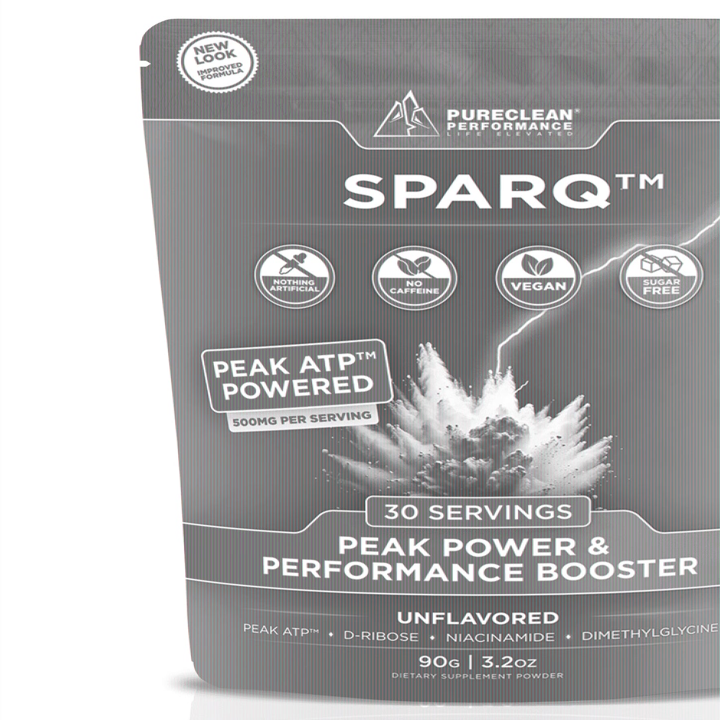 SPARQ Peak ATP Power & Performance Booster – 500Mg ATP, D-Ribose, DMG & NAD+ – Boosts Muscle Mass, Energy, Stamina, Strength & Recovery – Caffeine-Free Pre-Workout Powder