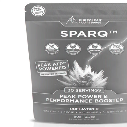 SPARQ Peak ATP Power & Performance Booster – 500Mg ATP, D-Ribose, DMG & NAD+ – Boosts Muscle Mass, Energy, Stamina, Strength & Recovery – Caffeine-Free Pre-Workout Powder