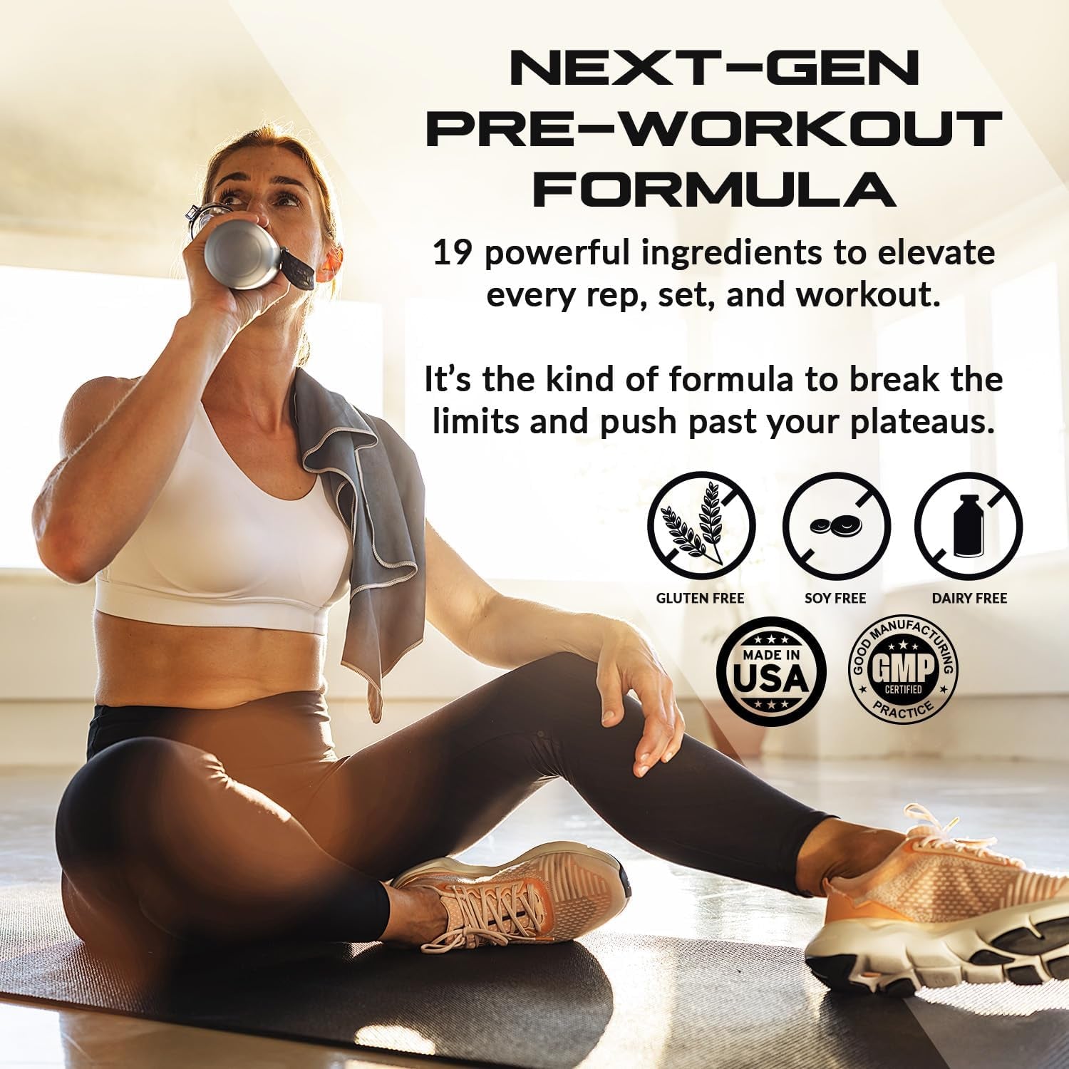 Granite GX Pre Workout Supplement, Tangerine Blast Flavor, Supports Focus, Energy, & Performance with Teacrine, L-Citrulline, Betaine, & A-GPC (20 Servings)