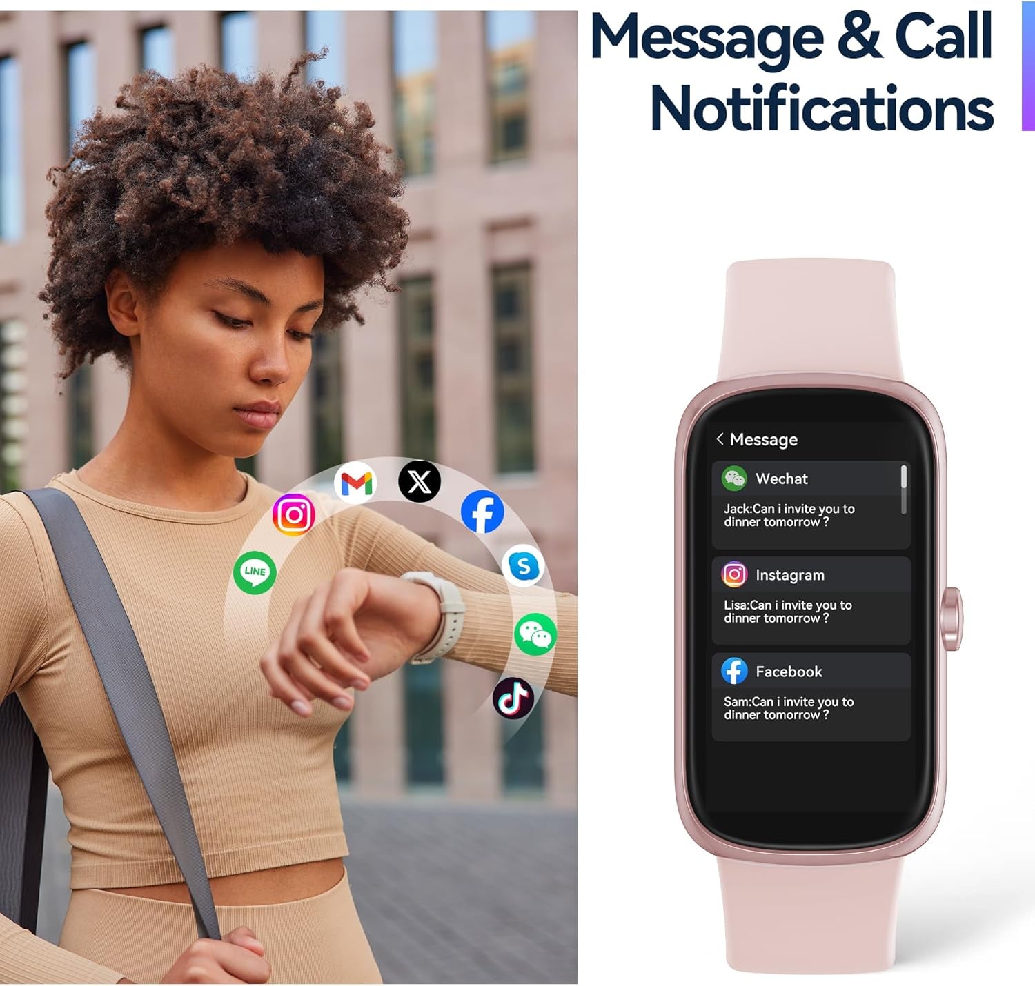 Health Fitness Tracker, 24/7 Heart Rate/Spo2/Sleep Monitor, Activity Trackers & Smart Watches with Step Calorie Counter Pedometer, 21-Day Battery, IP68 Waterproof Fitness Watches for Women Men