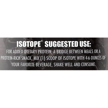 , Isotope 2Lb, Whey Protein Isolate, Vanilla, Powder, 30 Servings