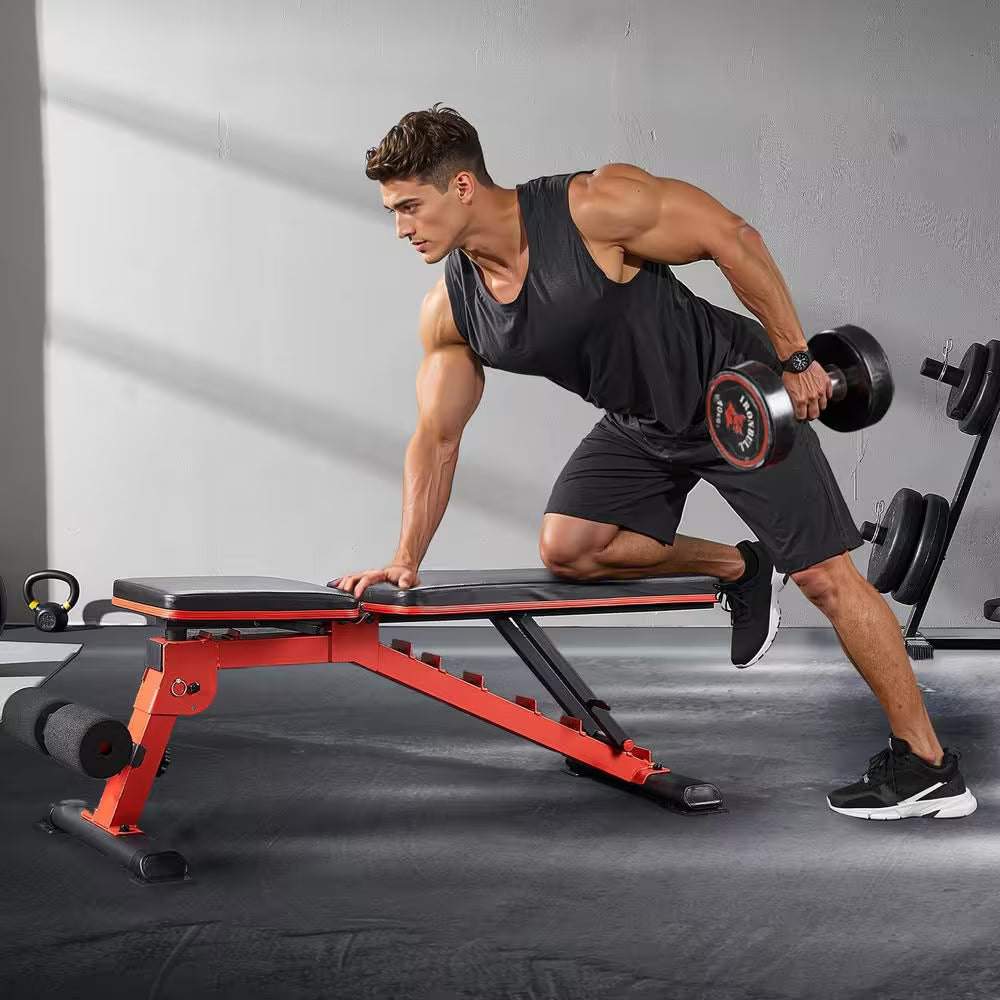 Weight Bench, 1200 Lbs. Heavy Duty Stable Weight Bench Press for Full Body Workout, for Home Gym Strength Training